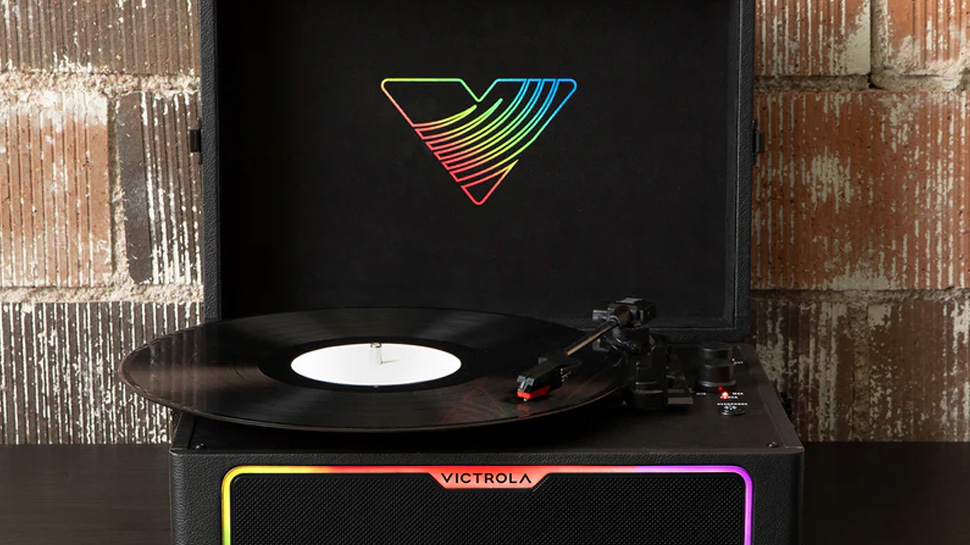 tocadiscos portátiles de maleta de Victrola